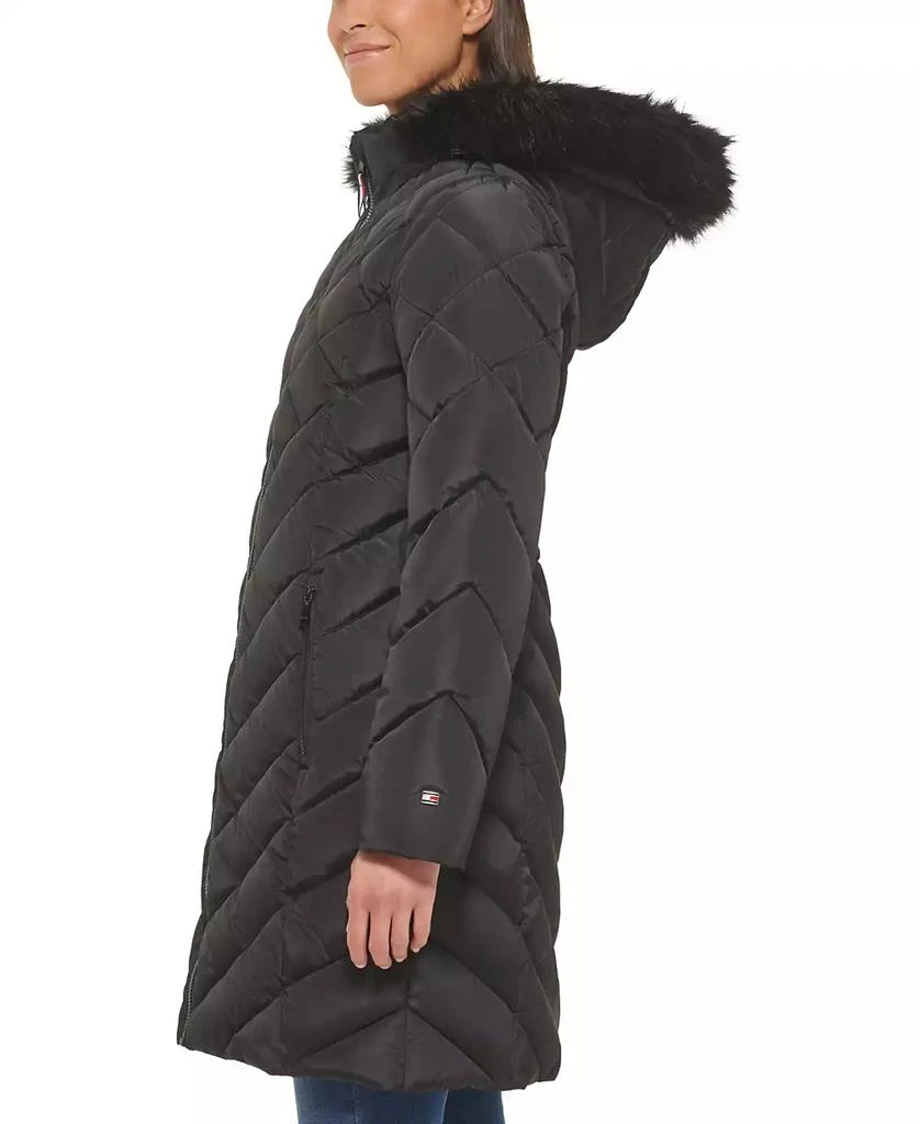 商品Tommy Hilfiger|Women's Faux-Fur-Trim Hooded Puffer Coat,价格¥709,第4张图片详细描述