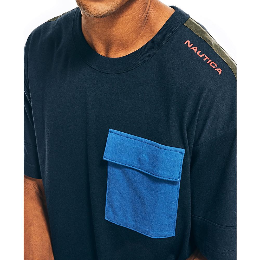 Men's Relaxed-Fit Mixed Media Pocket T-Shirt商品第4张图片规格展示