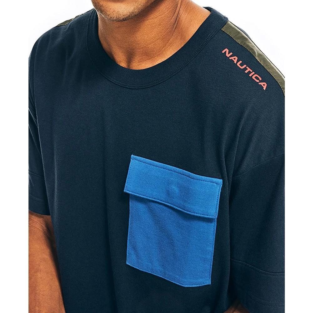 商品Nautica|Men's Relaxed-Fit Mixed Media Pocket T-Shirt,价格¥102,第4张图片详细描述