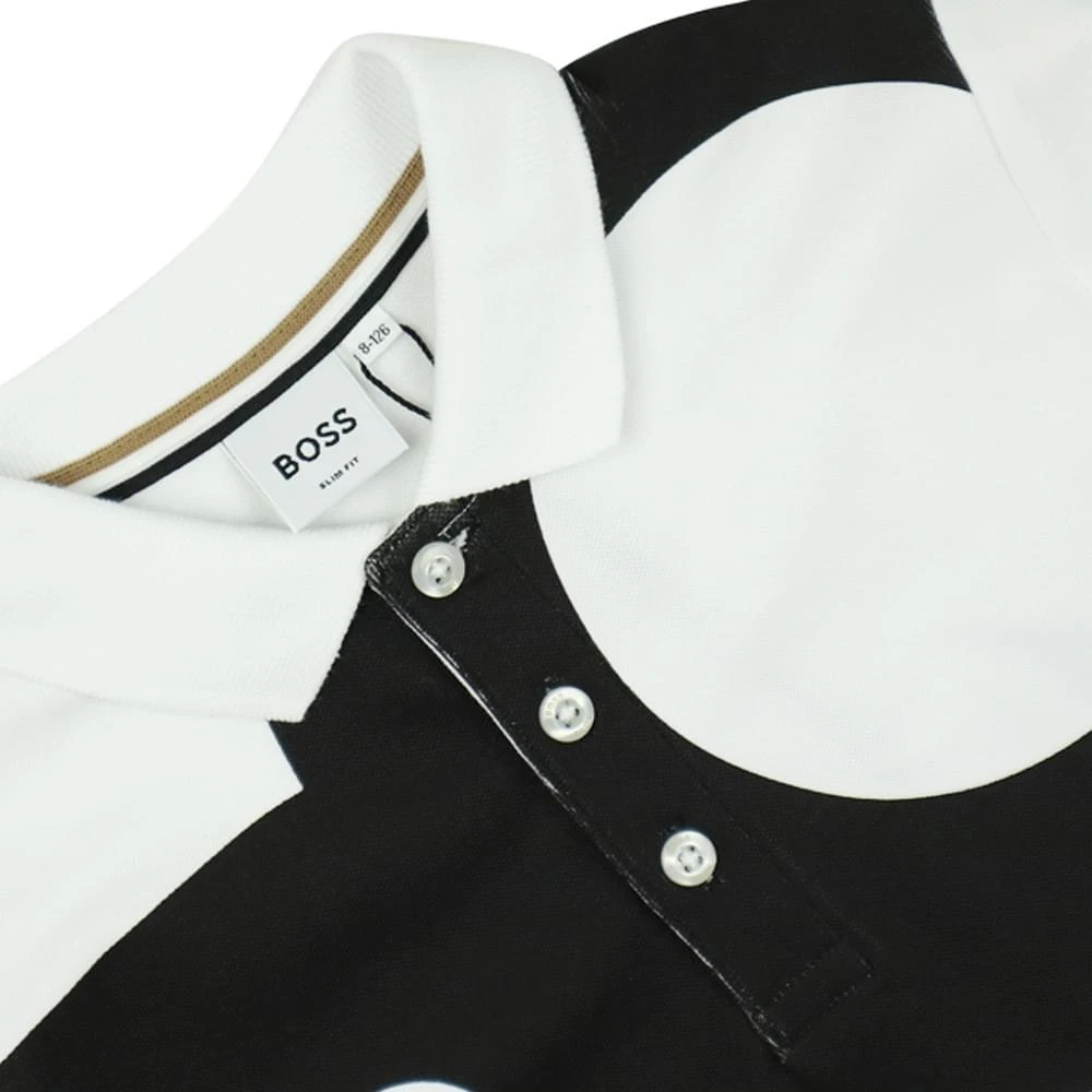 商品Hugo Boss|White Short Sleeve Oversized Logo Polo Shirt,价格¥342,第2张图片详细描述