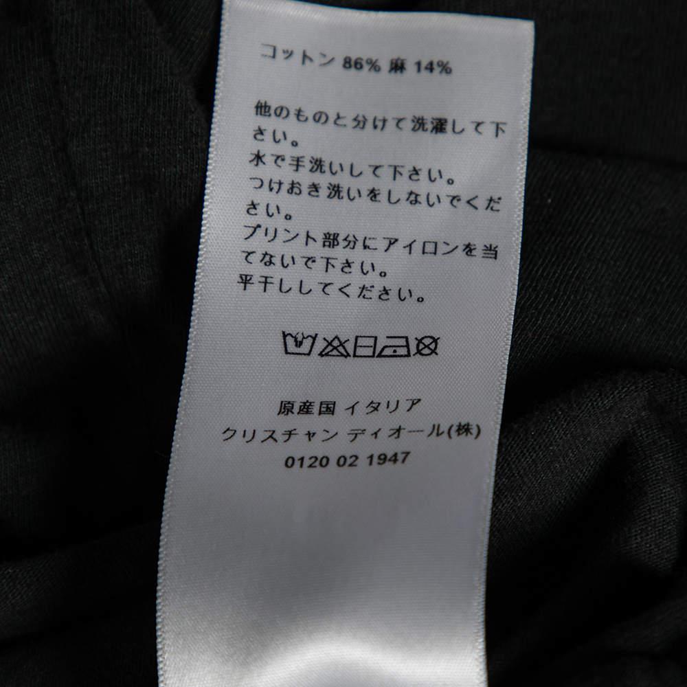 Dior Black Printed Cotton Short Sleeve T-Shirt M商品第8张图片规格展示