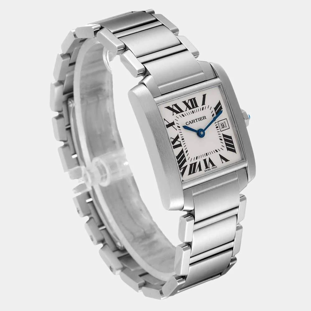 商品[二手商品] Cartier|Cartier Silver Stainless Steel Tank Francaise W51011Q3 Women's Wristwatch 25 mm,价格¥26367,第4张图片详细描述