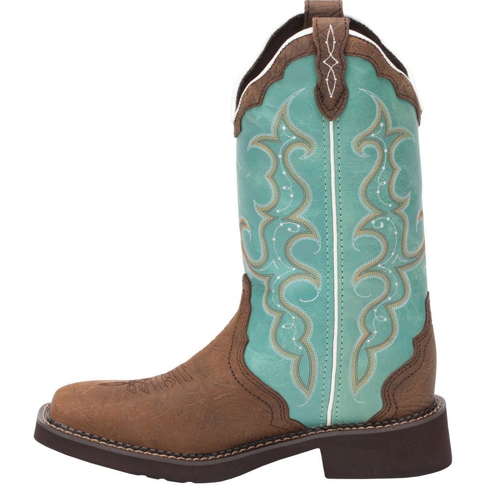 商品Justin Boots|Raya Embroidery Square Toe Cowboy Boots,价格¥1042,第6张图片详细描述
