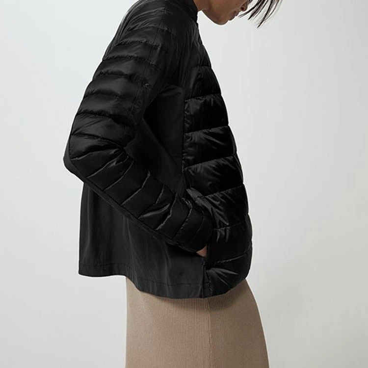 商品[国内直发] Canada Goose|加拿大鹅 纯色黑标长袖羽绒服 女款 黑色,价格¥4011,第5张图片详细描述