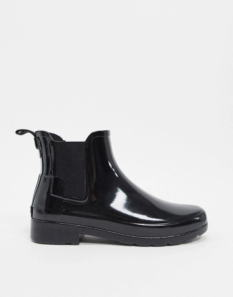 商品Hunter|Hunter Original Refined chelsea wellington boots in black gloss,价格¥603,第2张图片详细描述