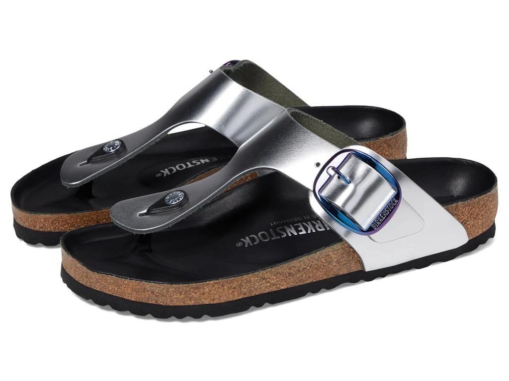 商品Birkenstock|Gizeh Big Buckle - Metallic Leather,价格¥1205,第1张图片