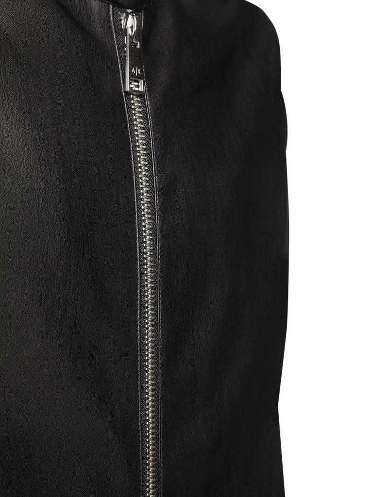 商品Armani Exchange|Faux Leather Biker Jacket,价格¥1912,第3张图片详细描述