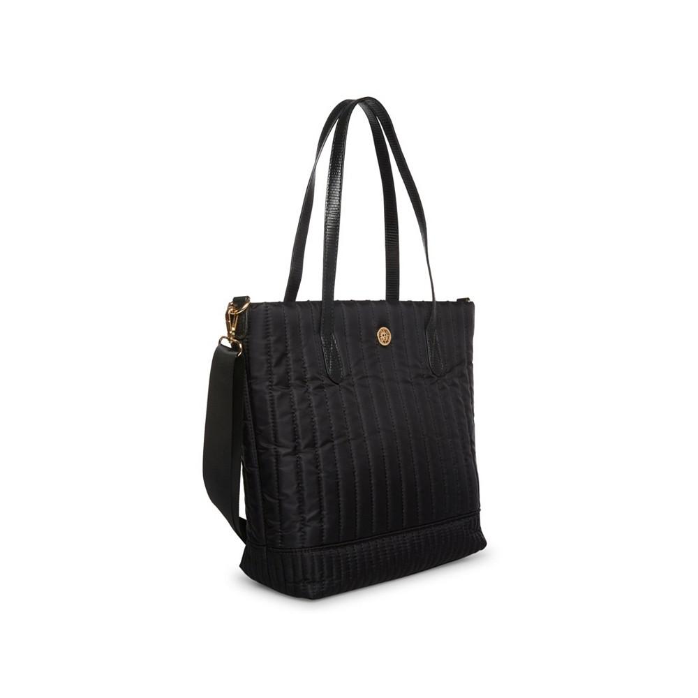 Women's Quilted Medium Nylon Tote with Pouch商品第4张图片规格展示