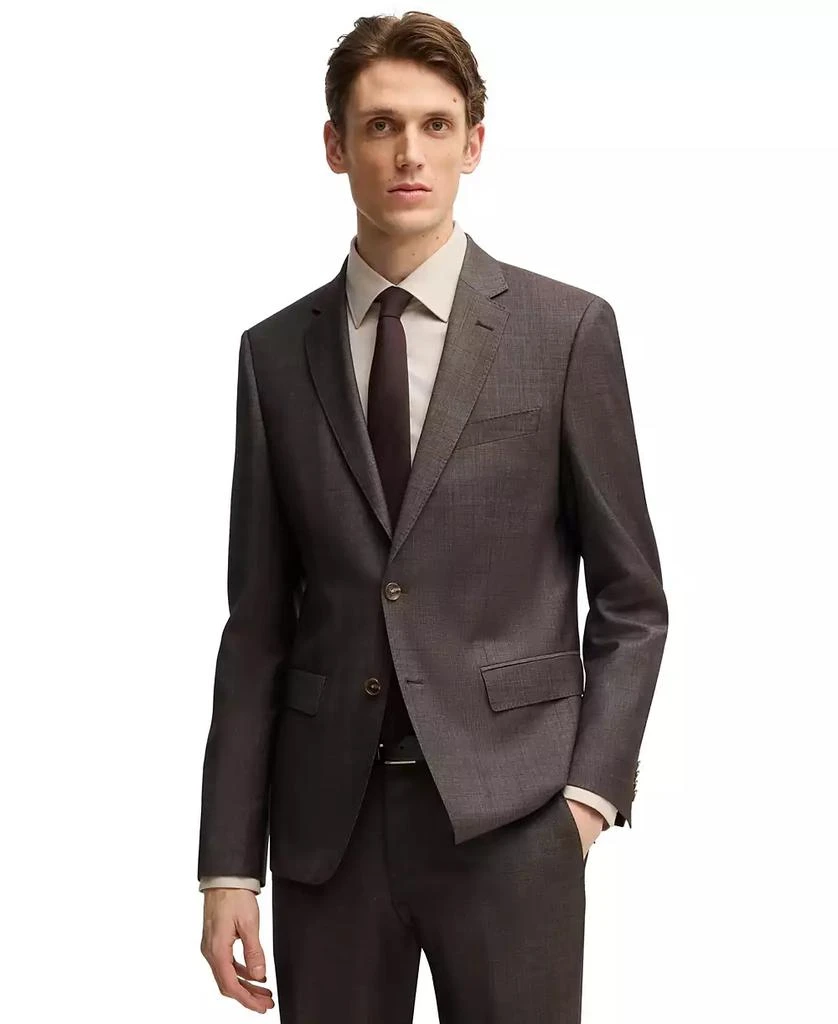 Men's Micro-Patterned Stretch Virgin Wool Slim-Fit Suit 商品