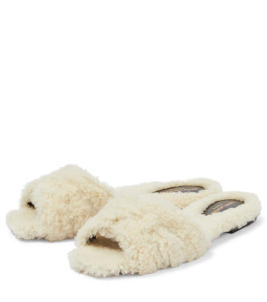 商品Yves Saint Laurent|Tribute羊毛皮平底凉鞋,价格¥5356,第7张图片详细描述
