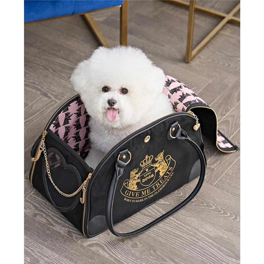 商品Juicy Couture|Give Me Treats Pet Carrier Stylish Travel Bag for Small Dogs and Cats,价格¥914,第5张图片详细描述