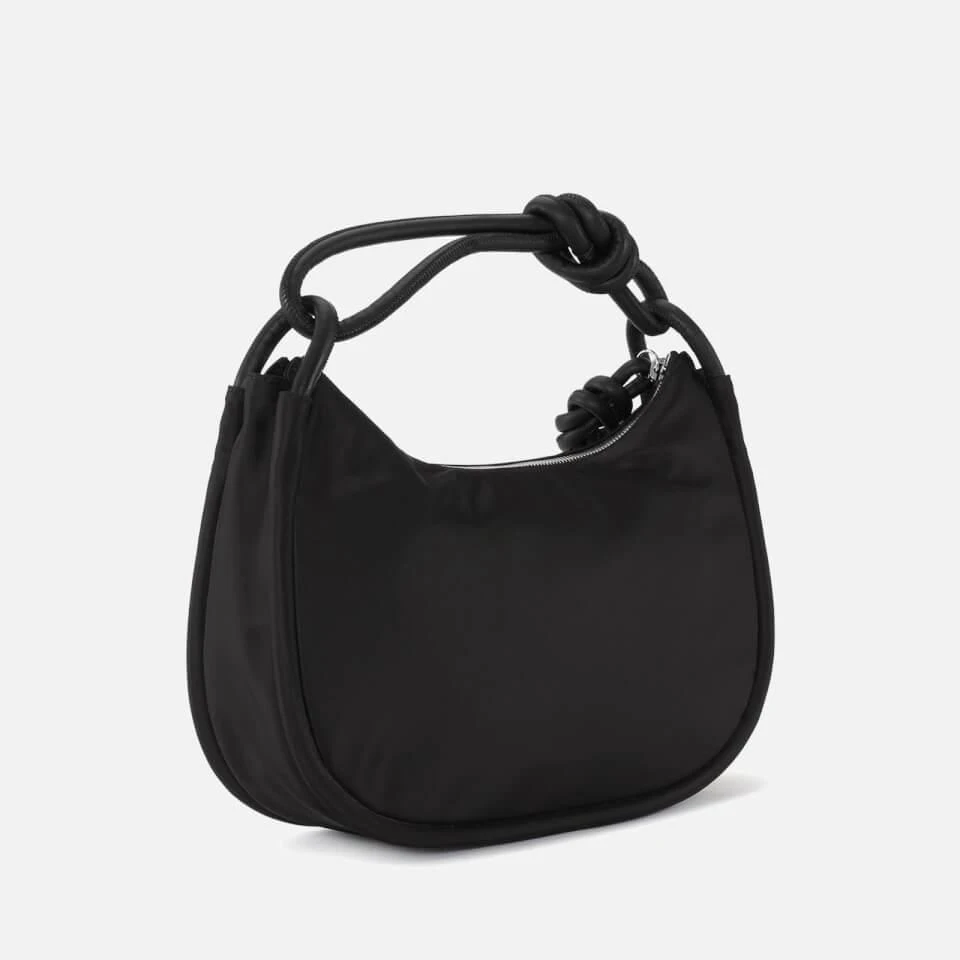 商品Ganni|Ganni Knot Leather-Trimmed Recycled Shell Bag,价格¥1644,第2张图片详细描述