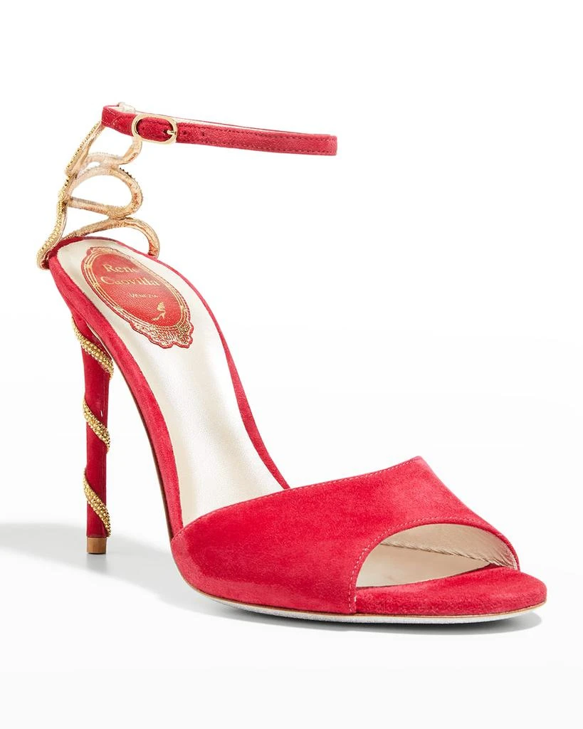 商品Rene Caovilla|Snake Ankle-Strap Stiletto Sandals,价格¥3321,第2张图片详细描述