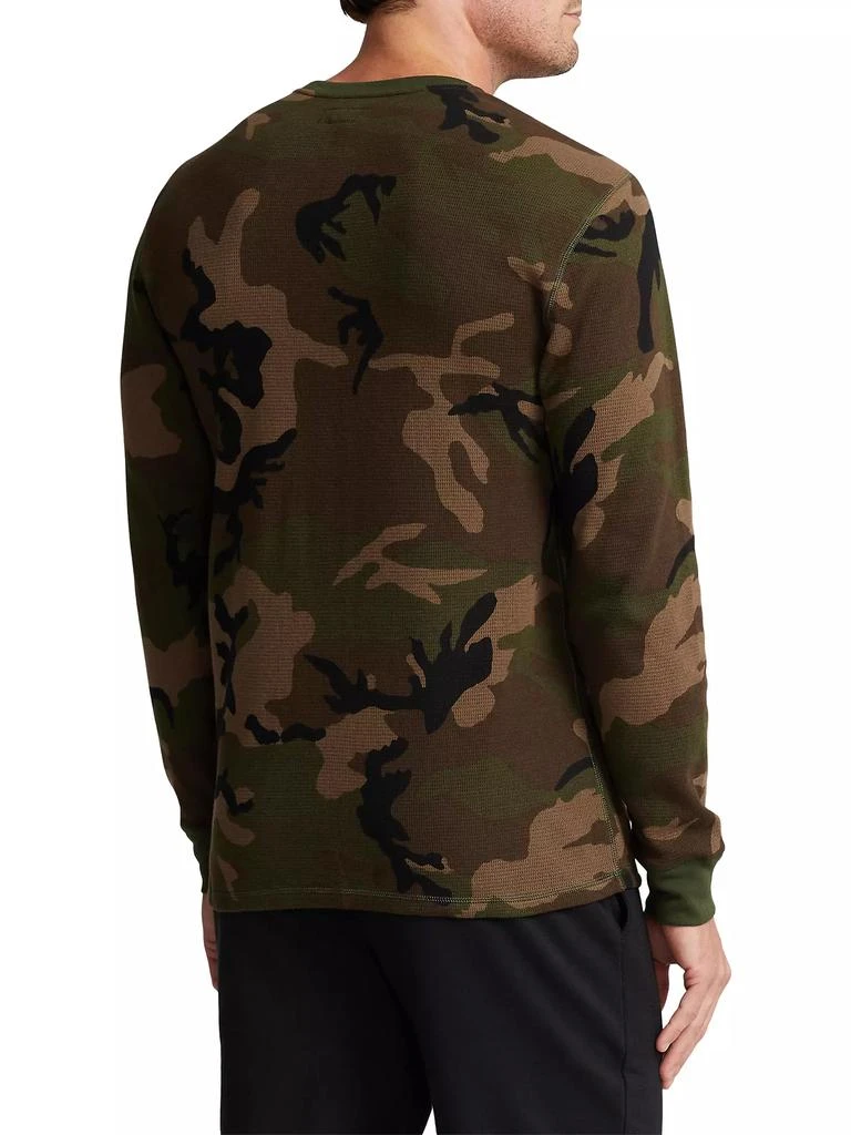 商品Ralph Lauren|Waffle-Knit Long-Sleeve Sleep Shirt,价格¥310,第3张图片详细描述