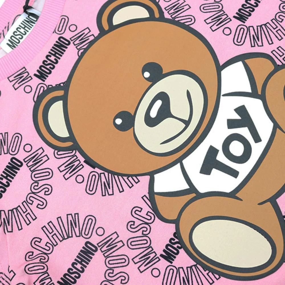 商品Moschino|Pink Large Teddy Repeated Logo T Shirt,价格¥399,第2张图片详细描述