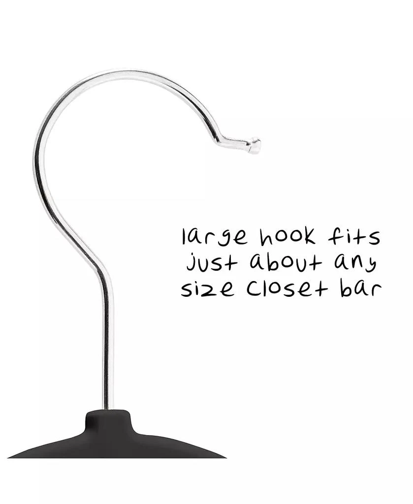 商品Honey Can Do|50-Pack Rubber Space-Saving Hanger, Black,价格¥476,第2张图片详细描述