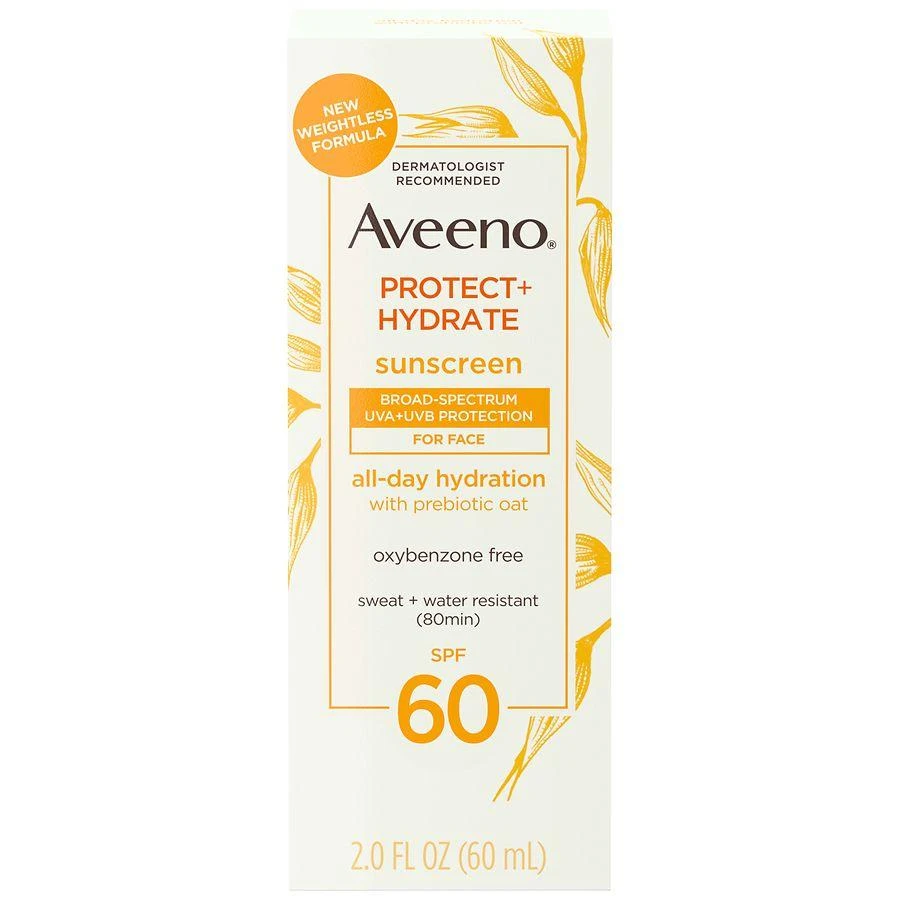 商品Aveeno|Protect + Hydrate Moisturizing Face Sunscreen Lotion with Broad Spectrum SPF 60,价格¥106,第1张图片