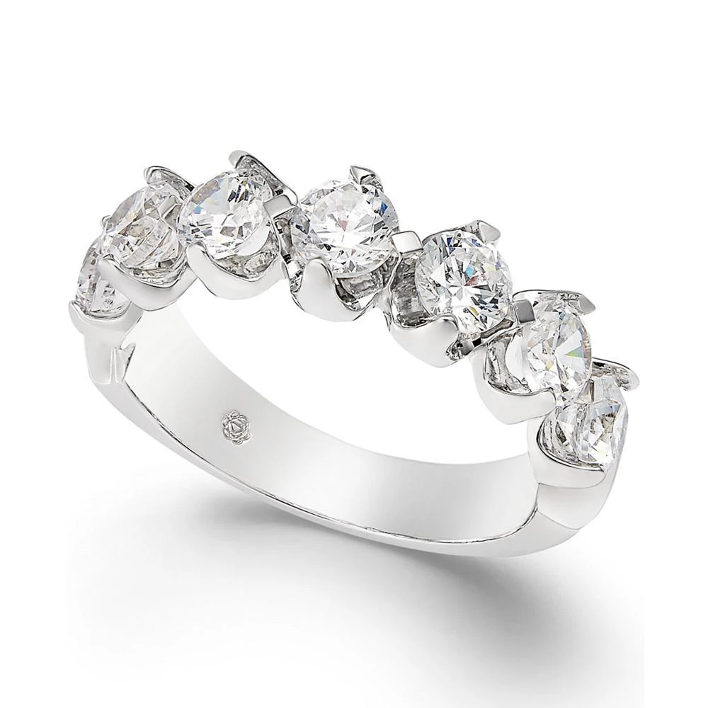 商品Macy's|Certified Diamond Scalloped Ring (1-1/2 ct. t.w.) in 14k White Gold,价格¥45595,第1张图片