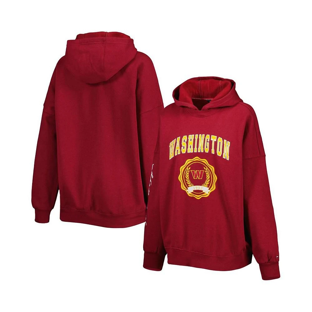 商品Tommy Hilfiger|Women's Burgundy Washington Commanders Becca Drop Shoulder Pullover Hoodie,价格¥505,第1张图片