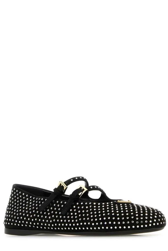 商品Prada|Prada Embellished Buckle Fastened Ballerina Shoes,价格¥10225,第2张图片详细描述