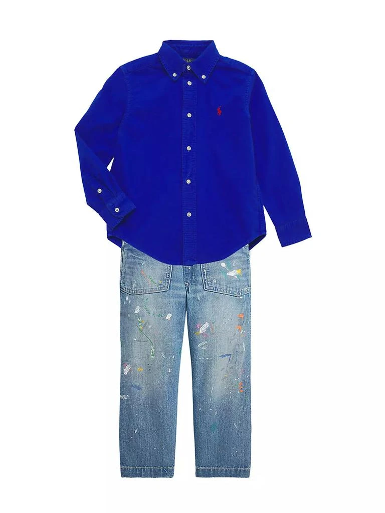 商品Ralph Lauren|Little Boy's & Boy's Oxford Button-Down Sport Shirt,价格¥402,第2张图片详细描述