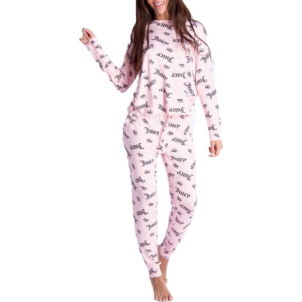 商品Juicy Couture|Juicy Couture Women's 3 Piece Logo Print Pajama Sleepwear Set,价格¥104,第2张图片详细描述