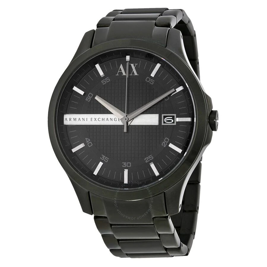 商品Armani Exchange|Hampton Black Dial Black Ion-plated Men's Watch AX2104,价格¥766,第1张图片