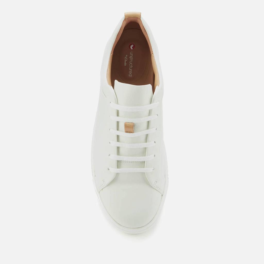 Clarks Women's Un Maui Lace Leather Cupsole Trainers - White商品第3张图片规格展示