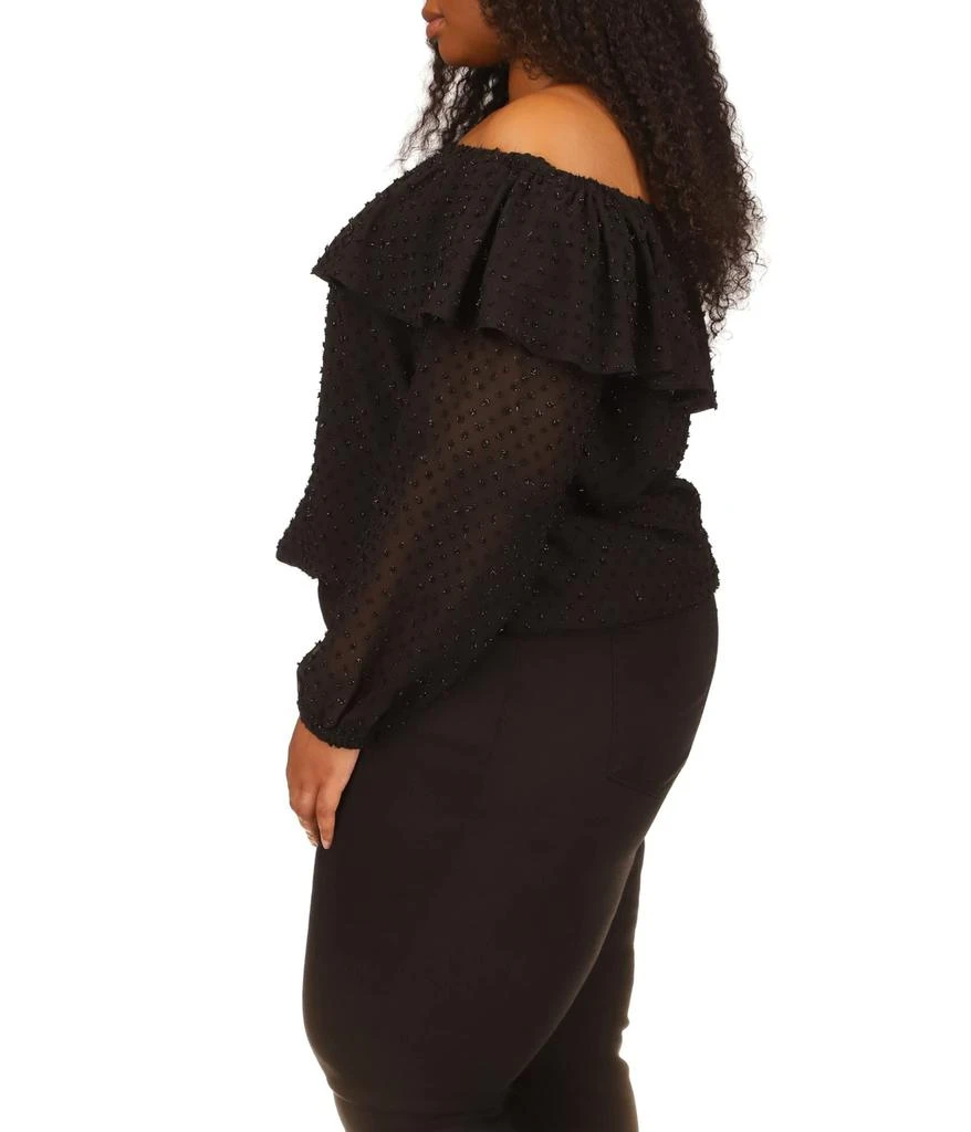 商品Michael Kors|Plus Size Clip Chiffon Off Shoulder Top,价格¥616,第2张图片详细描述
