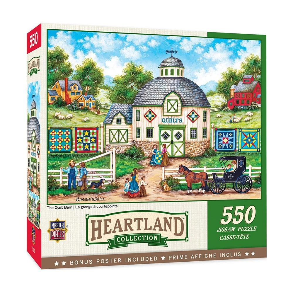商品MasterPieces Puzzles|MasterPieces 550 Piece Jigsaw Puzzle for Adults - The Quilt Barn,价格¥149,第1张图片