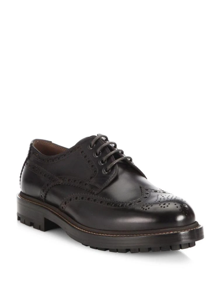 商品Brunello Cucinelli|Brunello Cucinelli - Lace-Up Wingtip Leather Oxfords,价格¥9707,第1张图片