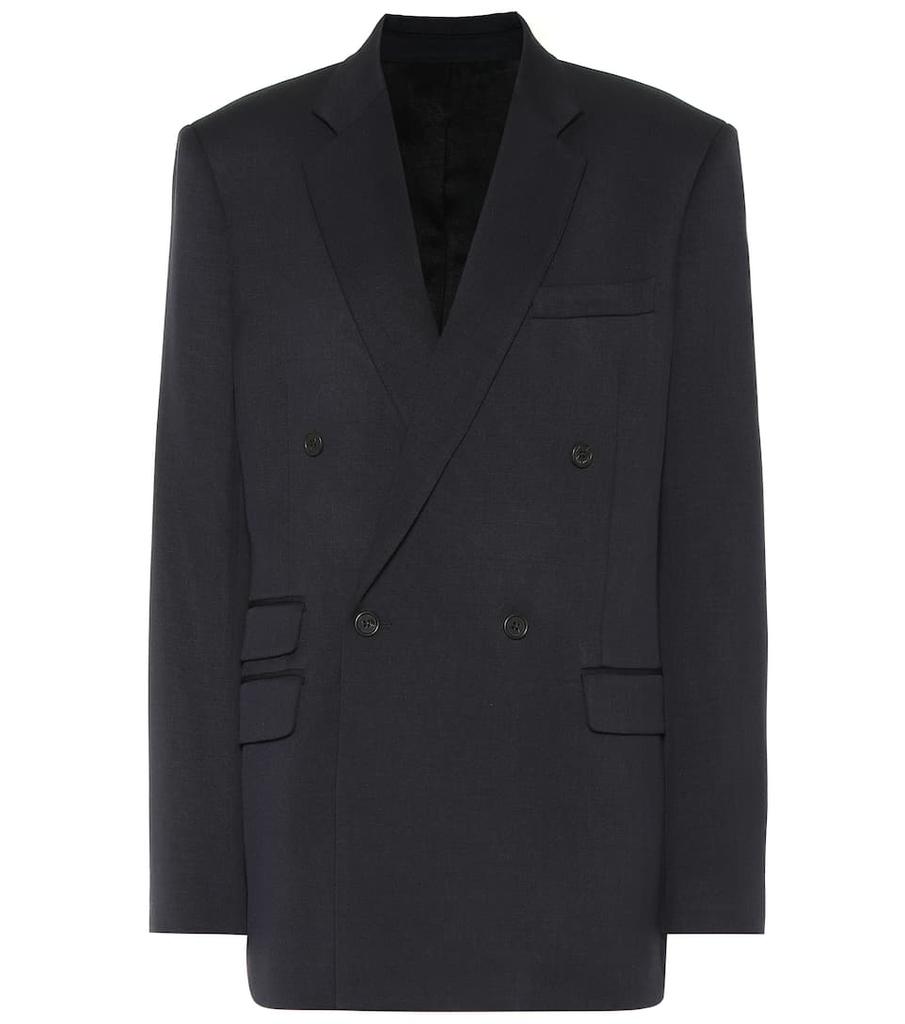Holden羊毛斜纹布双排扣西装式外套商品第1张图片规格展示