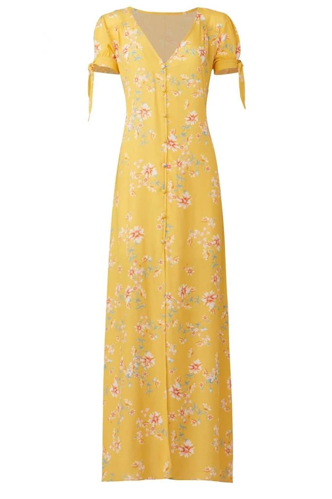 商品[二手商品] Flynn Skye|Touch Of Honey Ale Maxi Dress In Yellow,价格¥437,第4张图片详细描述