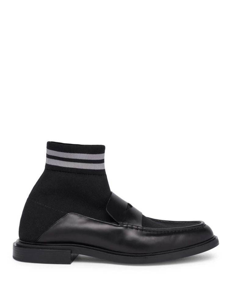 商品Fendi|Sock-Detail Leather Loafers,价格¥3185,第5张图片详细描述