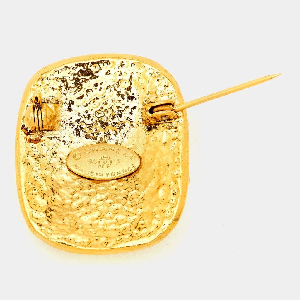 商品[二手商品] Chanel|Chanel CC Gold Tone Brooch,价格¥3365,第3张图片详细描述