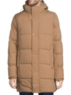 Quilted Hooded Longline Puffer Jacket商品第1张图片规格展示