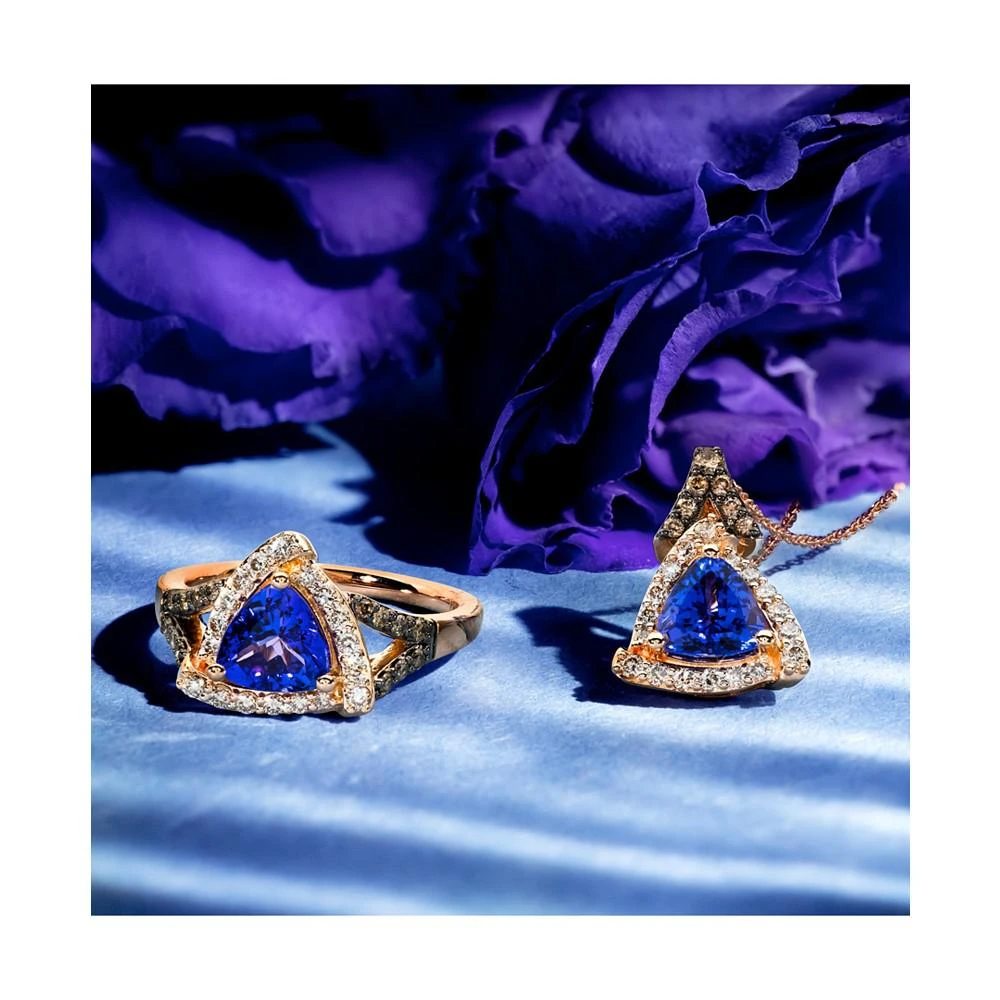 商品Le Vian|Blueberry Tanzanite (1 ct. t.w.) & Diamond (3/8 ct. t.w.) Halo Ring in 14k Rose Gold,价格¥9483,第3张图片详细描述
