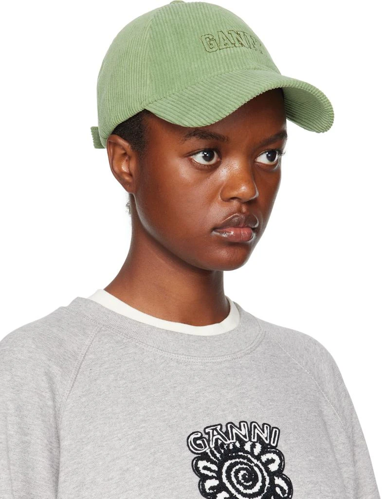 商品Ganni|Green Embroidered Cap,价格¥732,第2张图片详细描述