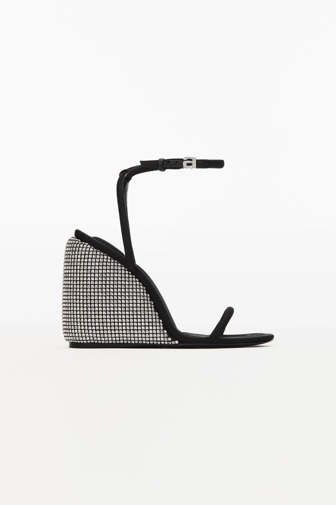 商品Alexander Wang|DAHLIA 95 CRYSTAL WEDGE SANDAL IN LYCRA,价格¥3648,第1张图片