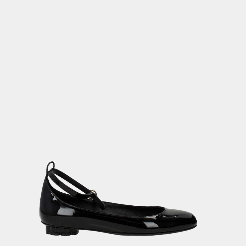 商品Salvatore Ferragamo|Salvatore Ferragamo Black Patent-Leather Cefalu Ballet Flats Size US 9.5 EU 40,价格¥4602,第1张图片