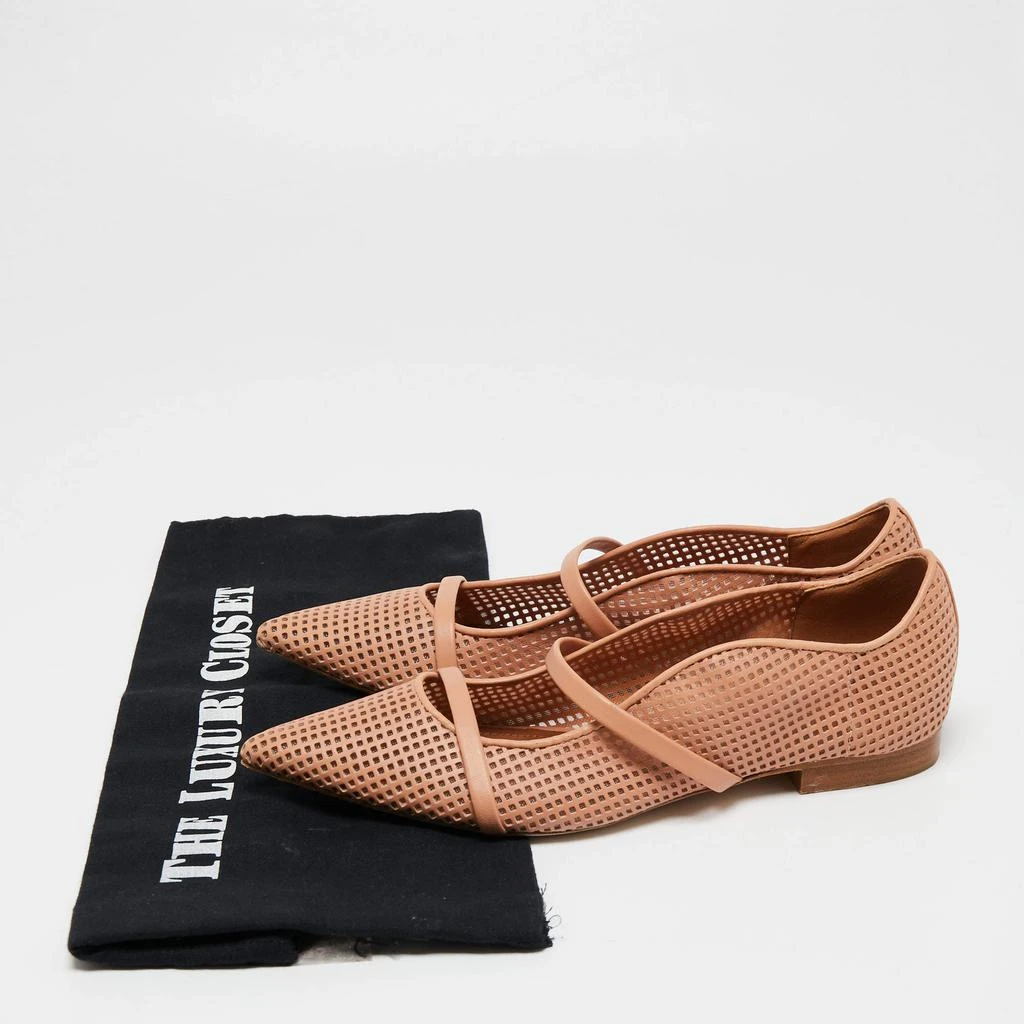 Malone Souliers Beige Perforated Leather Maureen Ballet Flats Size 36.5 商品