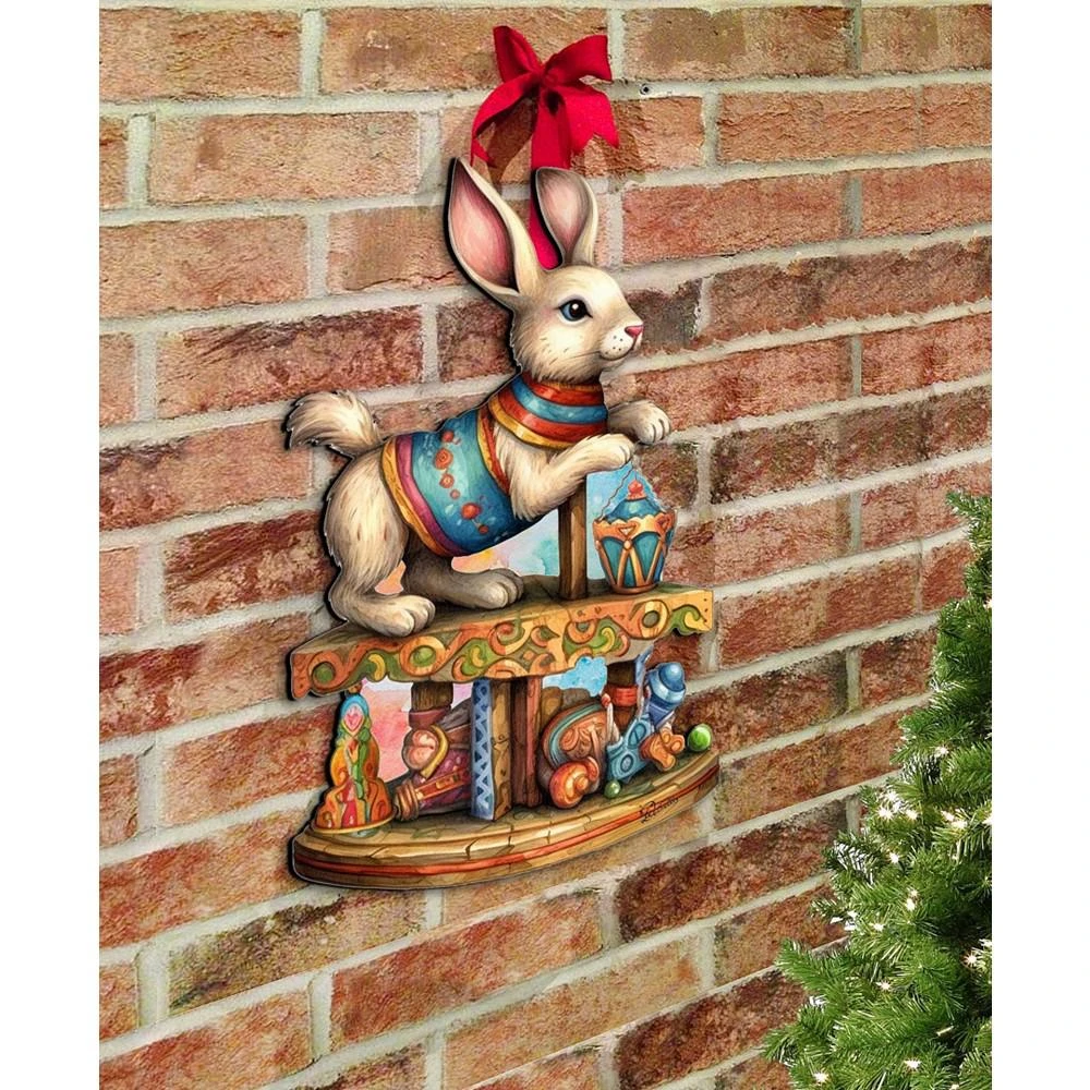 商品Designocracy|Carousel with Toys Christmas Wooden Door Decor Wall Decor G. DeBrekht,价格¥1099,第5张图片详细描述