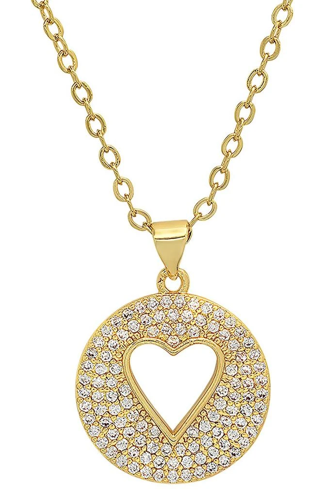 商品HMY JEWELRY|18K Gold Plated Crystal Heart Necklace,价格¥247,第3张图片详细描述