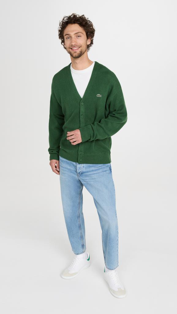 Lacoste Relaxed Fit Tone-on-Tone Buttons Wool Cardigan商品第5张图片规格展示