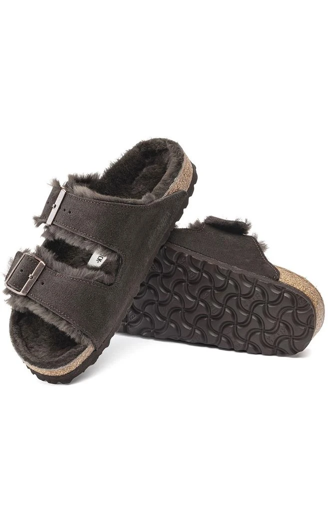 商品Birkenstock|(1020566) Arizona Shearling Sandals - Mocha,价格¥596,第5张图片详细描述