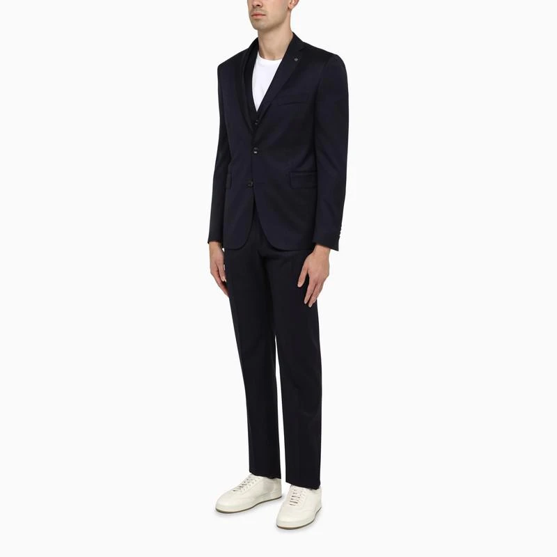 商品TAGLIATORE|Single-breasted navy blue wool suit,价格¥7292,第2张图片详细描述