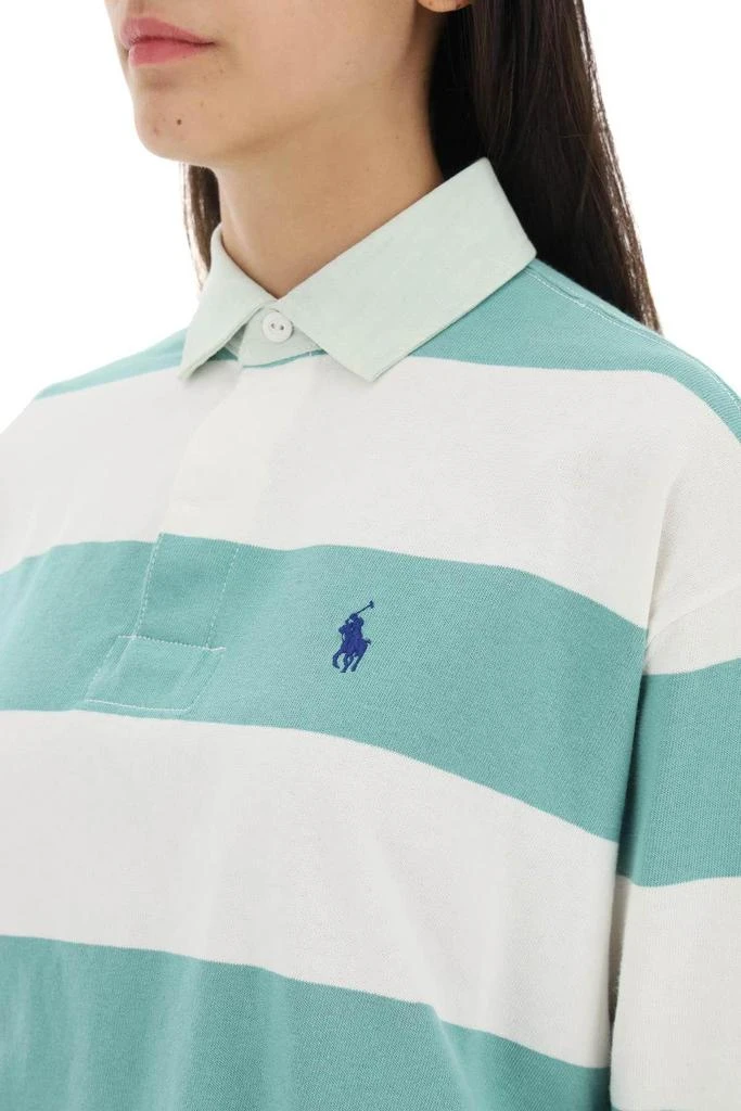 商品Ralph Lauren|CROPPED STRIPED POLO SHIRT,价格¥776,第5张图片详细描述