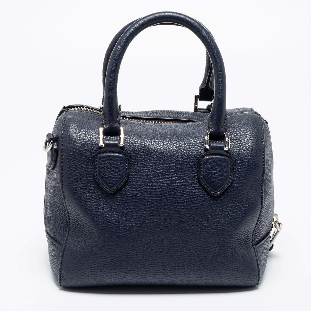 商品[二手商品] Tory Burch|Tory Burch Navy Blue Pebbled Leather Mini Robinson Middy Satchel,价格¥2359,第6张图片详细描述