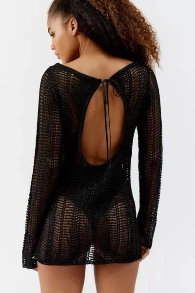 商品Urban Outfitters|UO Lydia Semi-Sheer Crochet Mini Dress,价格¥378,第5张图片详细描述