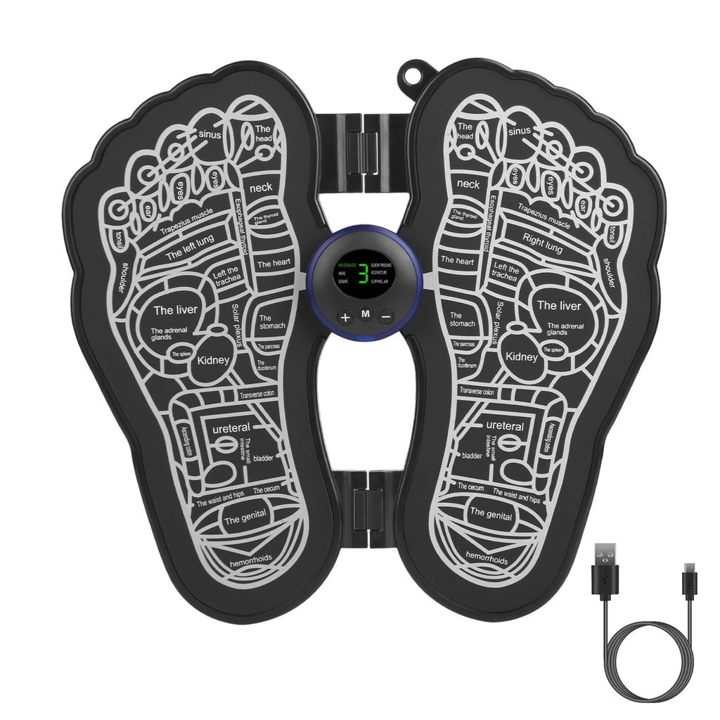 商品Fresh Fab Finds|USB Rechargeable Foot Massager - 6 Modes, Acupressure Mat, Circulation Massage Pad,价格¥288,第1张图片